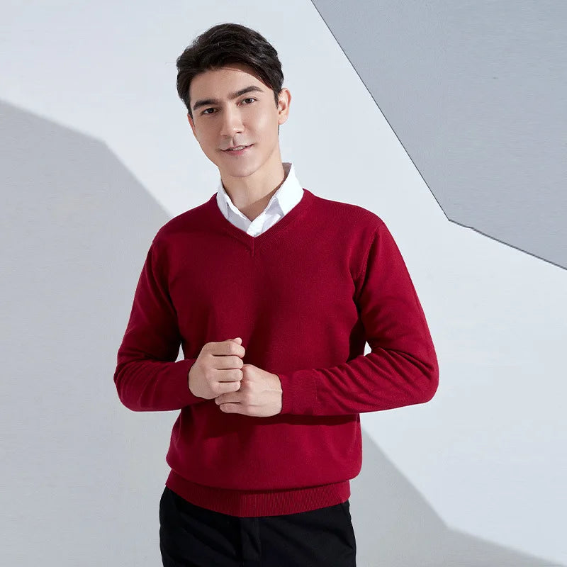 Men's V-Neck Merino Sweater