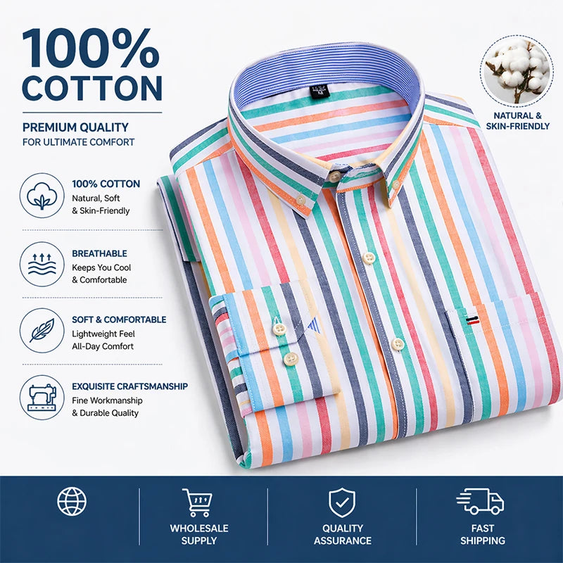 Men's Striped Oxford Shirt