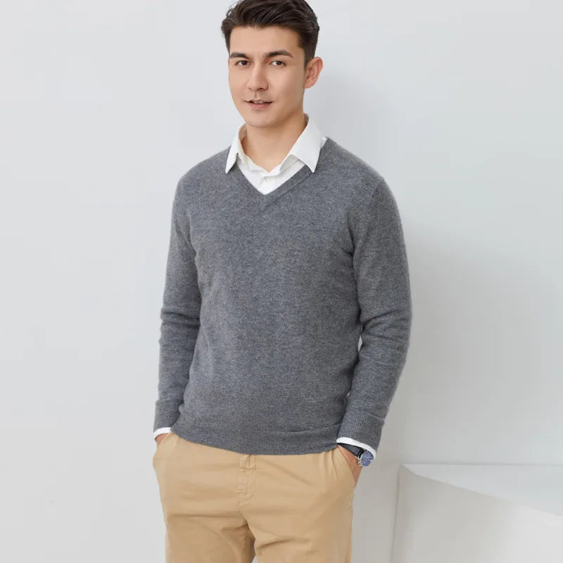 Men's V-Neck Merino Sweater