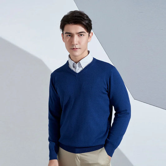 Men's V-Neck Merino Sweater