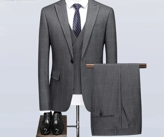 Men's Charcoal Business Suit